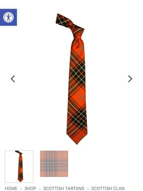 Scottish Wemyss   Tartan Red and Black Plaid Men's Tie 100% wool-